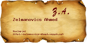 Zelmanovics Ahmed névjegykártya